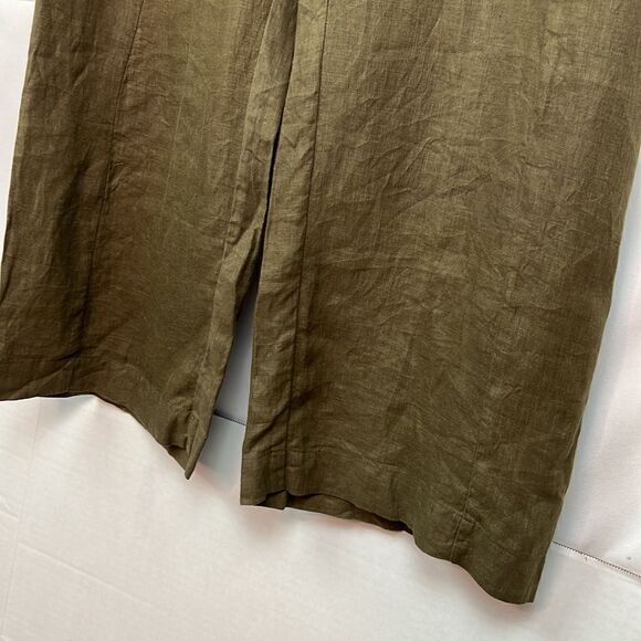 Mila Olive Green linen pull on pants size XS NWOT - Picture 5 of 13